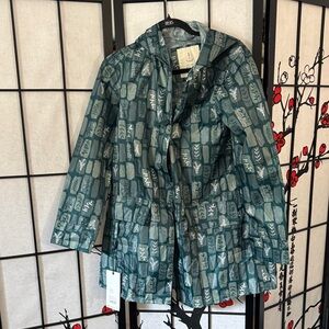 Rain Stylish Green Patterned Jacket Seasalt Cornwall NWT